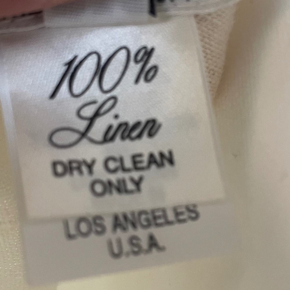 Tiar Los Angeles Silk and Linen Magnolia Minimalist Wedding Dress in Ivory, M - Picture 10 of 12